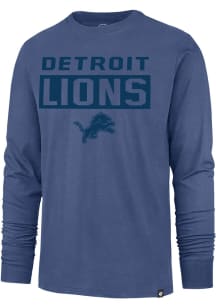 47 Detroit Lions Blue Iced Framework Franklin Long Sleeve Fashion T Shirt