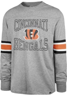 47 Cincinnati Bengals Grey Cover Two Brex Long Sleeve Fashion T Shirt
