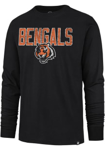 47 Cincinnati Bengals Black REPLAY FRANKLIN Long Sleeve Fashion T Shirt
