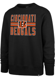 47 Cincinnati Bengals Mens Black HEADLINE Long Sleeve Crew Sweatshirt