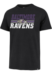 47 Baltimore Ravens Black Run Thru Franklin Short Sleeve Fashion T Shirt
