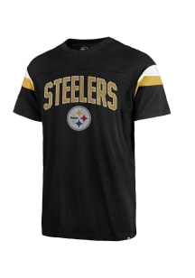 47 Pittsburgh Steelers Black Coverall Bleecker Short Sleeve Fashion T Shirt