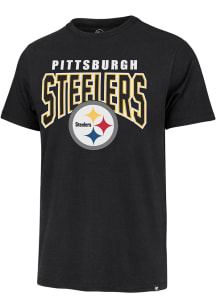 47 Pittsburgh Steelers Black Restart Franklin Short Sleeve Fashion T Shirt