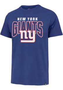 47 New York Giants Blue Restart Franklin Short Sleeve Fashion T Shirt