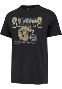 47 New Orleans Saints Black Time Lock Franklin Short Sleeve Fashion T Shirt