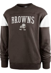 47 Cleveland Browns Mens Brown Groundbreak Onset Long Sleeve Fashion Sweatshirt