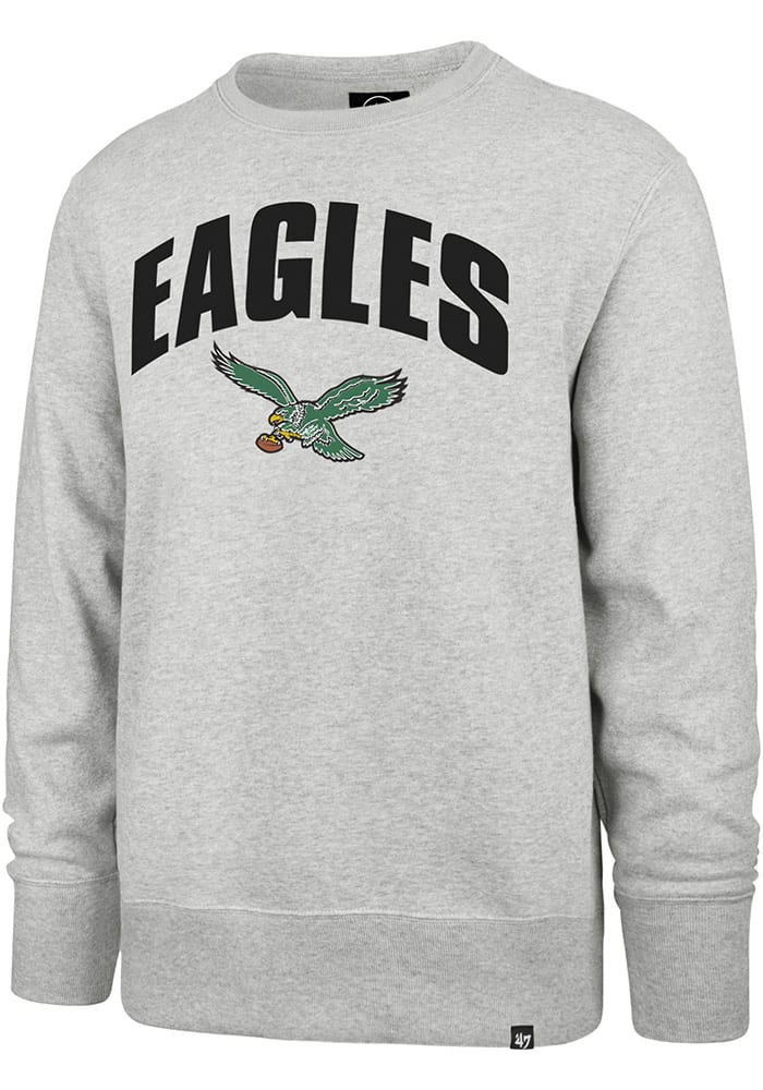 47 Philadelphia Eagles Mens Black Headline Crew Long Sleeve Crew Sweatshirt