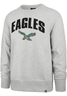 47 Philadelphia Eagles Mens Grey Strider Headline Long Sleeve Crew Sweatshirt