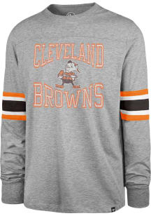 47 Cleveland Browns Grey Cover Two Brex Long Sleeve Fashion T Shirt