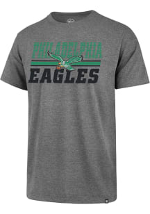 47 Philadelphia Eagles Grey Run Thru Franklin Short Sleeve Fashion T Shirt