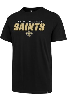 47 New Orleans Saints Black Super Rival Short Sleeve T Shirt
