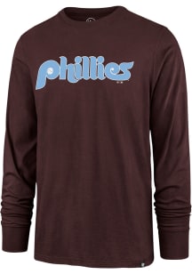 47 Philadelphia Phillies Maroon Wordmark Super Rival Long Sleeve T Shirt