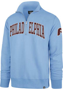 47 Philadelphia Phillies Mens Light Blue Striker Long Sleeve 1/4 Zip Fashion Pullover