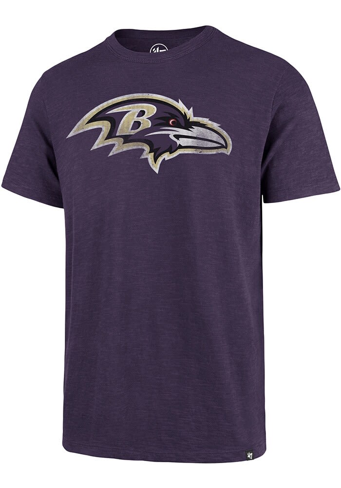 Baltimore Ravens 47 Brand Women Purple V-Neck Short Sleeve Scrum T-Shirt