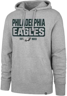 47 Philadelphia Eagles Mens Grey Regional Headline Long Sleeve Hoodie