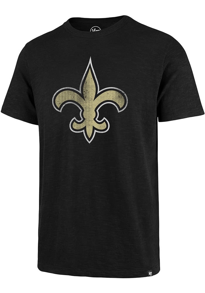 '47 NFL New Orleans Saints Grit Scrum T-Shirt Men's Clothing Jet Black : XL