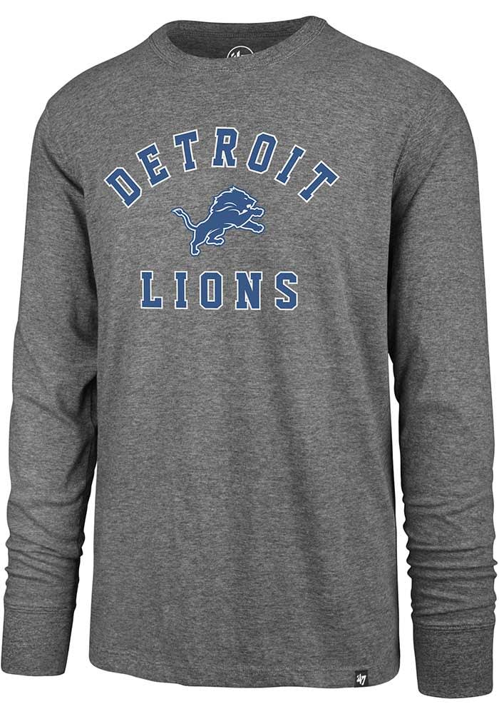 47 Detroit Lions Super Rival Long Sleeve T Shirt Grey 8908