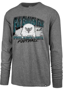 47 Philadelphia Eagles Grey Super Rival Long Sleeve T Shirt