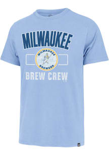 47 Milwaukee Brewers Light Blue Cityside Franklin Short Sleeve Fashion T Shirt