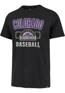 47 Colorado Rockies Black Cityside Franklin Short Sleeve Fashion T Shirt