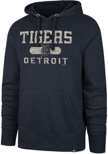 47 Detroit Tigers Mens Navy Blue Headline Long Sleeve Hoodie