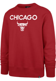 47 Chicago Bulls Mens Red Headline Long Sleeve Crew Sweatshirt