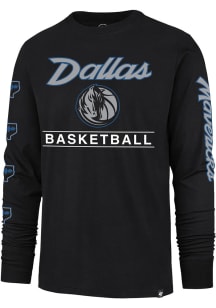 47 Dallas Mavericks Black Franklin Long Sleeve Fashion T Shirt