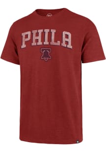 47 Philadelphia 76ers Red Scrum Short Sleeve Fashion T Shirt