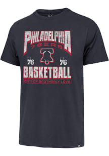 47 Philadelphia 76ers Navy Blue Franklin Short Sleeve Fashion T Shirt