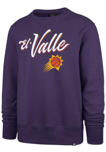 47 Phoenix Suns Mens Purple Headline Long Sleeve Crew Sweatshirt