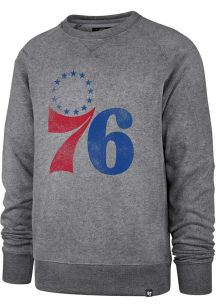 47 Philadelphia 76ers Mens Grey Match Long Sleeve Fashion Sweatshirt