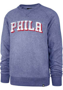 47 Philadelphia 76ers Mens Blue Match Long Sleeve Fashion Sweatshirt