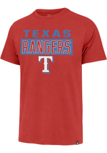 47 Texas Rangers Red Framework Franklin Short Sleeve Fashion T Shirt
