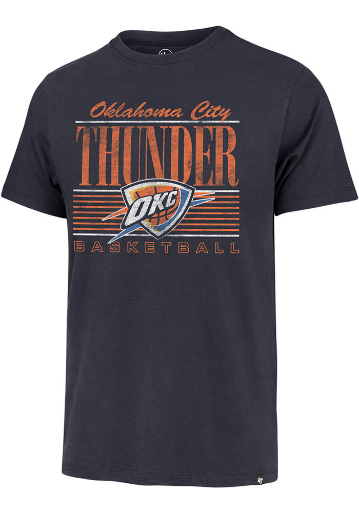 47 Oklahoma City Thunder NAVY Remix Franklin Short Sleeve Fashion T Shirt