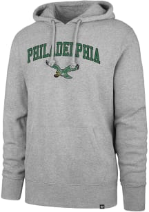 47 Philadelphia Eagles Mens Grey Arch Game Headline Long Sleeve Hoodie