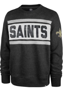 47 New Orleans Saints Mens Black BYPASS TRIBECA CREW MEN Long Sleeve Fashion Sweatshirt