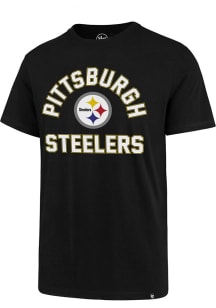 47 Pittsburgh Steelers Black Pro Arch Super Rival Short Sleeve Fashion T Shirt