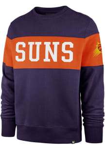 47 Phoenix Suns Mens Purple INTERSTATE CREW MEN Long Sleeve Fashion Sweatshirt