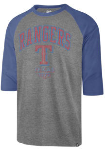 47 Texas Rangers Grey Regime Franlin Raglan Long Sleeve Fashion T Shirt
