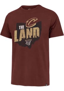 47 Cleveland Cavaliers Maroon Franklin Short Sleeve Fashion T Shirt