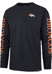 47 Denver Broncos Navy Blue Triple Threat Franklin Long Sleeve Fashion T Shirt