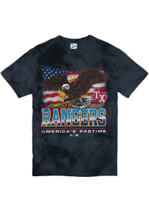 47 Texas Rangers Blue Tie Dye Wingspan Vintage Tubular Short Sleeve Fashion T Shirt