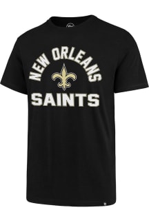 47 New Orleans Saints Black Pro Arch Super Rival Short Sleeve T Shirt