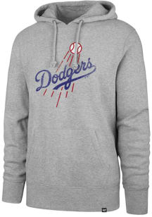 47 Los Angeles Dodgers Mens Grey Imprint Headline Long Sleeve Hoodie