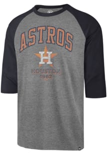 47 Houston Astros Grey Regime Franklin Long Sleeve Fashion T Shirt