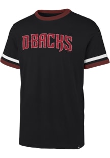 47 Arizona Diamondbacks Black Otis Ringer Short Sleeve Fashion T Shirt