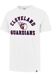 47 Cleveland Guardians White Varsity Arch Super Rival Short Sleeve T Shirt