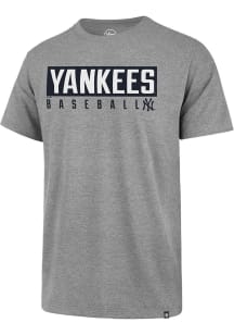 47 New York Yankees Grey Dub Major Super Rival Short Sleeve T Shirt