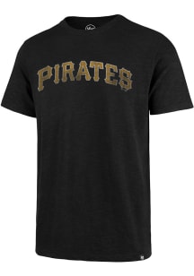 47 Pittsburgh Pirates Black Grit Wordmark Scrum Short Sleeve Fashion T Shirt