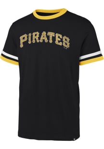 47 Pittsburgh Pirates Black Otis Ringer Short Sleeve Fashion T Shirt
